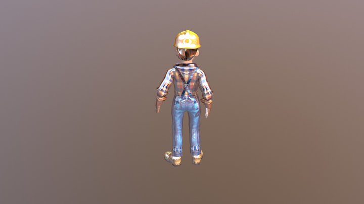 Cartoon_Worker 3D Model