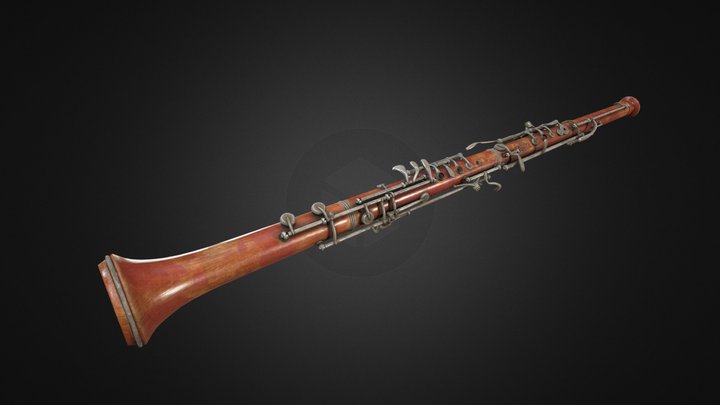 PBR French Oboe 3D Model