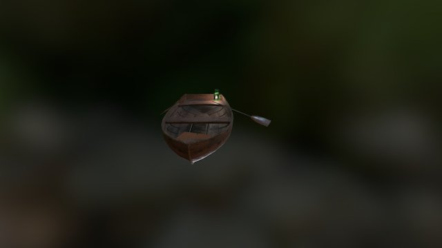 Wooden Boat 3D Model