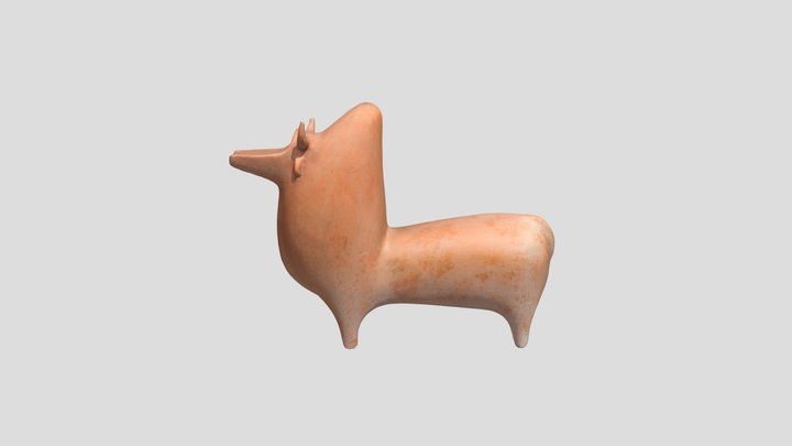 Humped bull figurine replica 3D Model