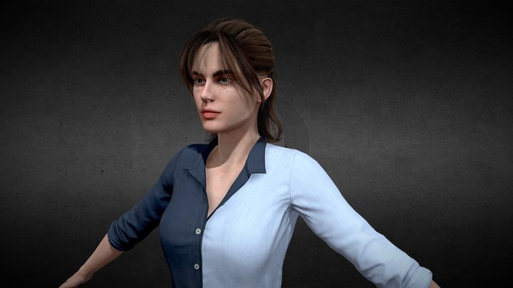 Realistic Female Character | Game-Ready 3D Model 3D Model