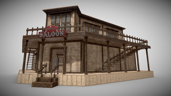 Wilde West Saloon "Wyatt Earp's" 3D Model