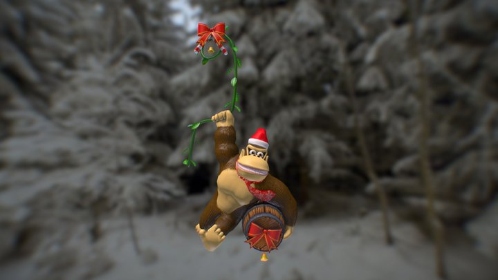 Donkey Kong (Christmas Ornament) 3D Model