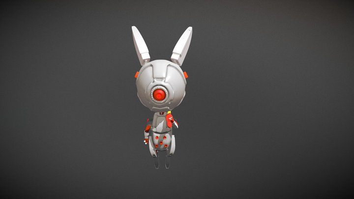 Robot Rabbit Rigg V2 3D Model