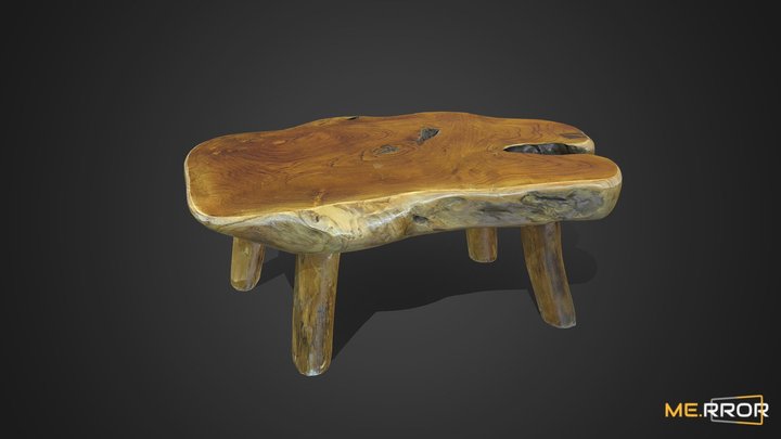 [Game-Ready] Mini Wood Table 3D Model