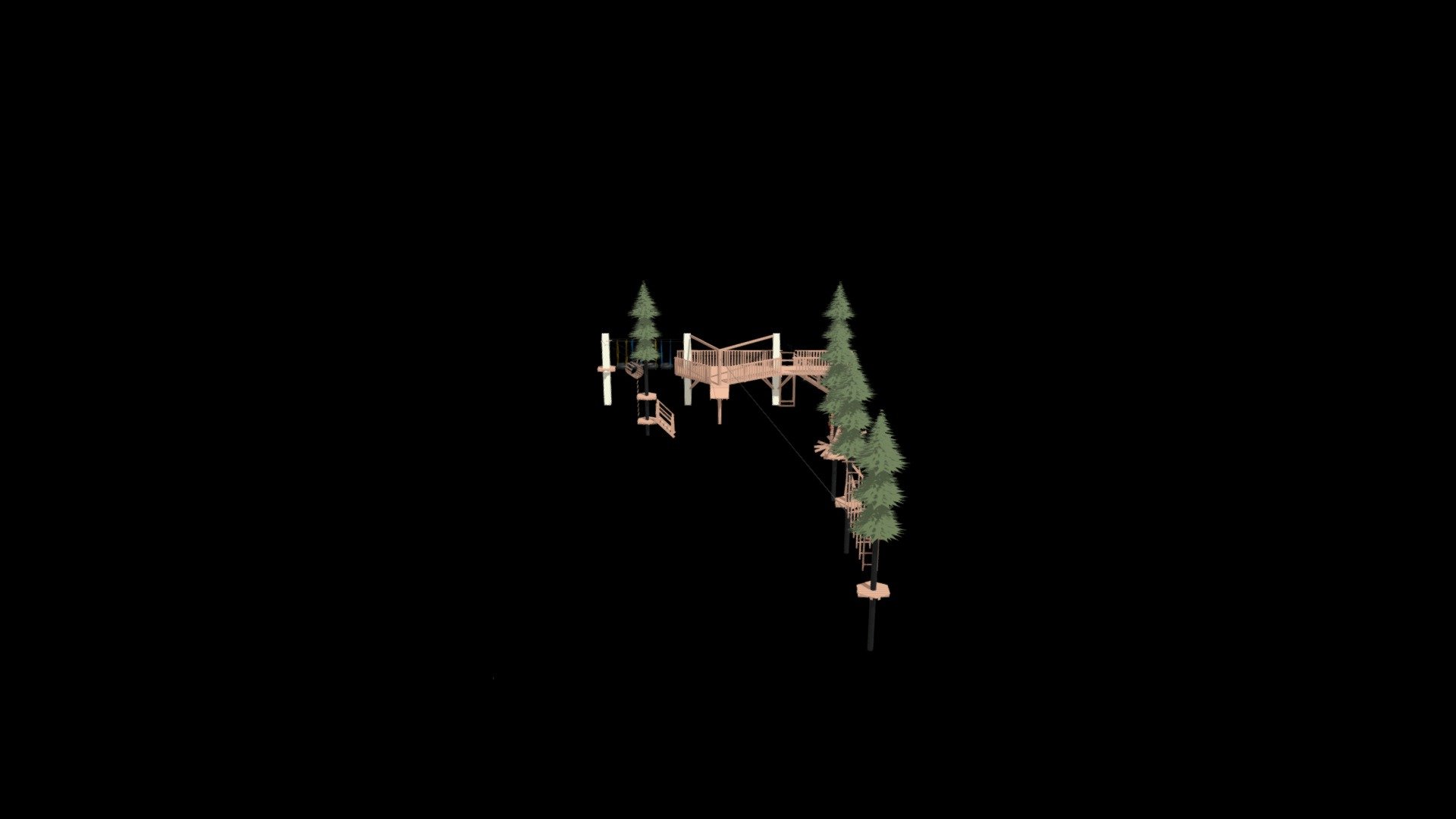 Tree rope park 1 track - 3D model by rope.park.ru [5919f81] - Sketchfab