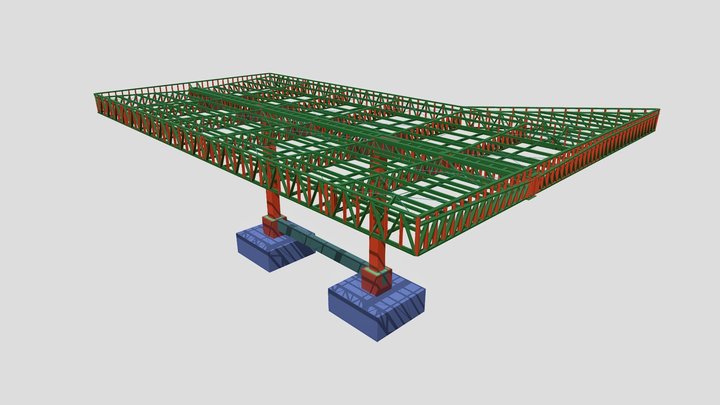 Cobertura Metálica do Posto Phoenix 3D Model