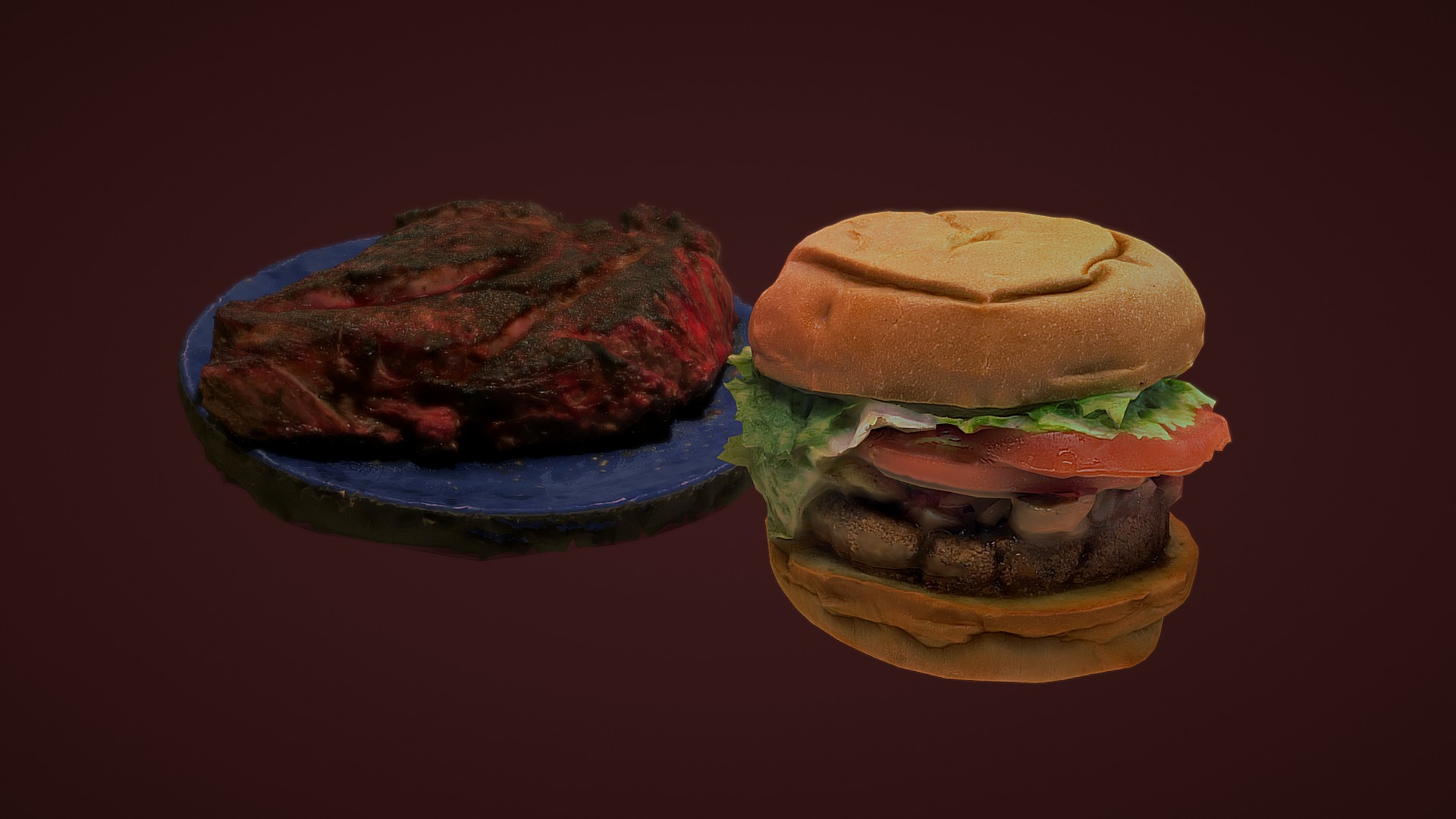 3D model PACK — MEAT - This is a 3D model of the PACK — MEAT. The 3D model is about a stack of hamburgers.