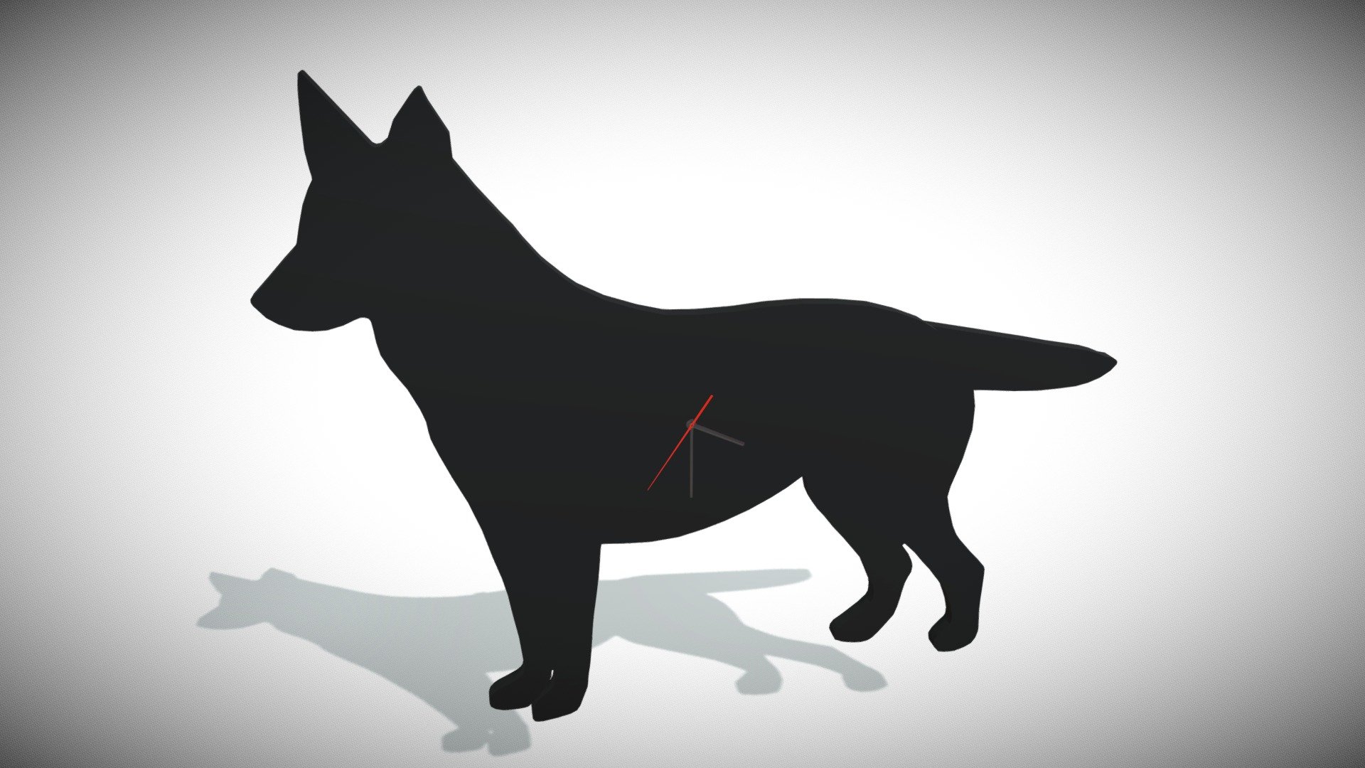 Dog Shaped Clock Download Free 3D model by simonripley [591e417