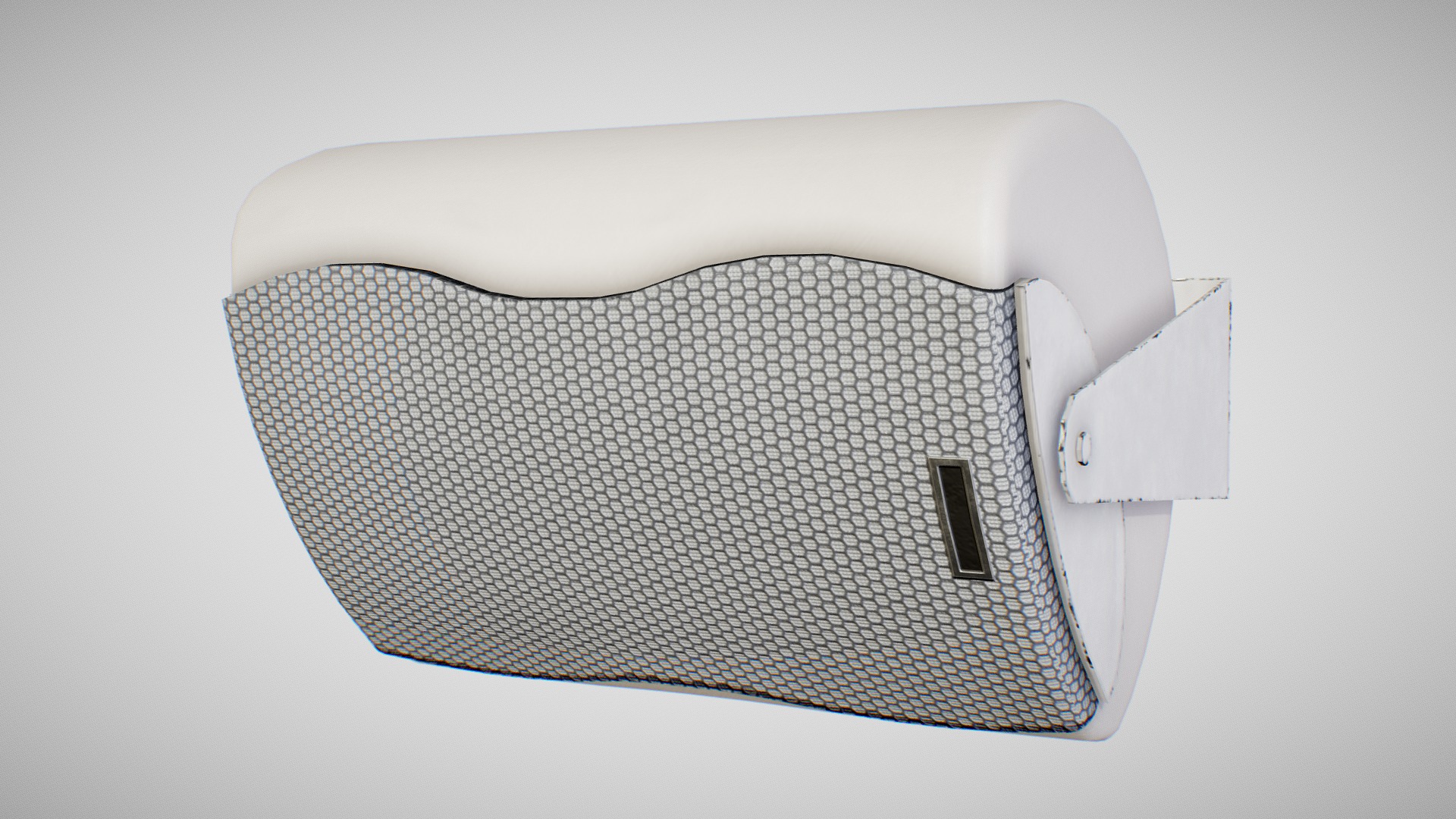 3D model Speaker 01 - This is a 3D model of the Speaker 01. The 3D model is about a white rectangular object with a black square on it.