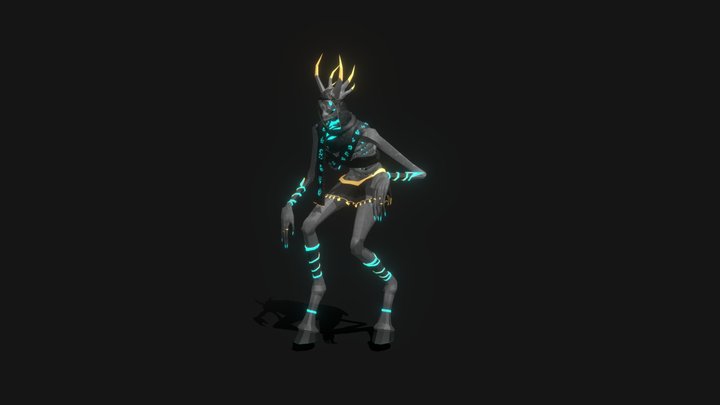 Sceleton Walkcycle 3D Model