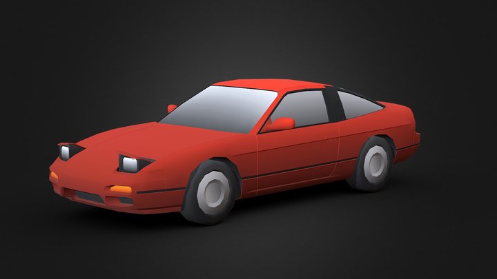 Nissan 180SX (Cartoon styled) 3D Model