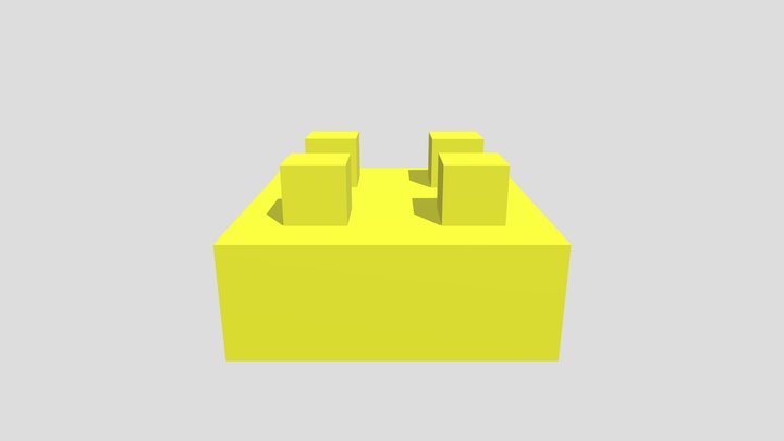 Colored Lego Brick 3D Model