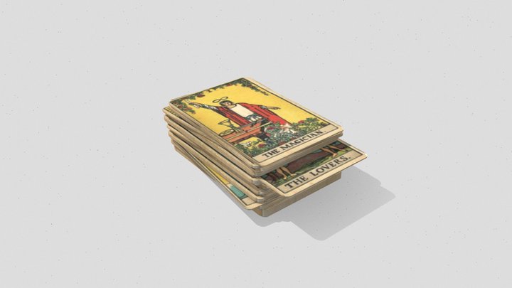 Tarot Deck 3D Model