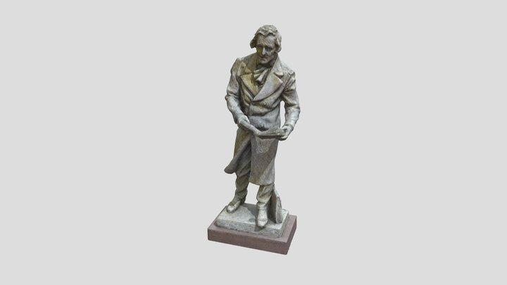 Witzenhausen Jakob-Grimm-Statue 3D Model