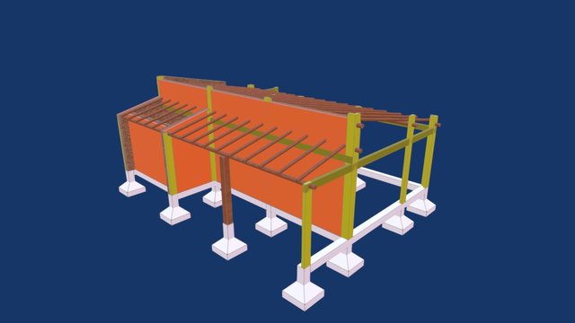 Casa - Estructura, paredes, techo 3D Model
