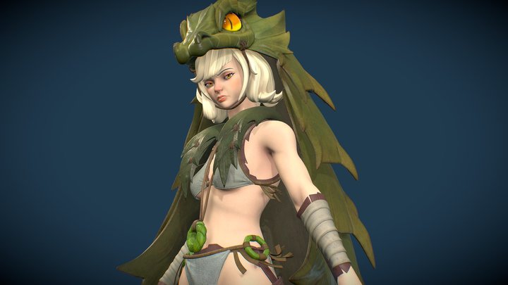 Lizard Girl - Concept by ALLEY FXJ 3D Model