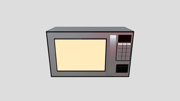 Low Poly Microwave 3D Model