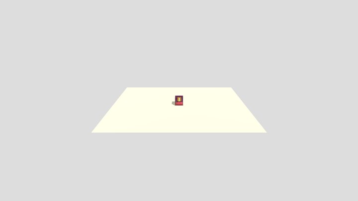 low poly bed room 3D Model