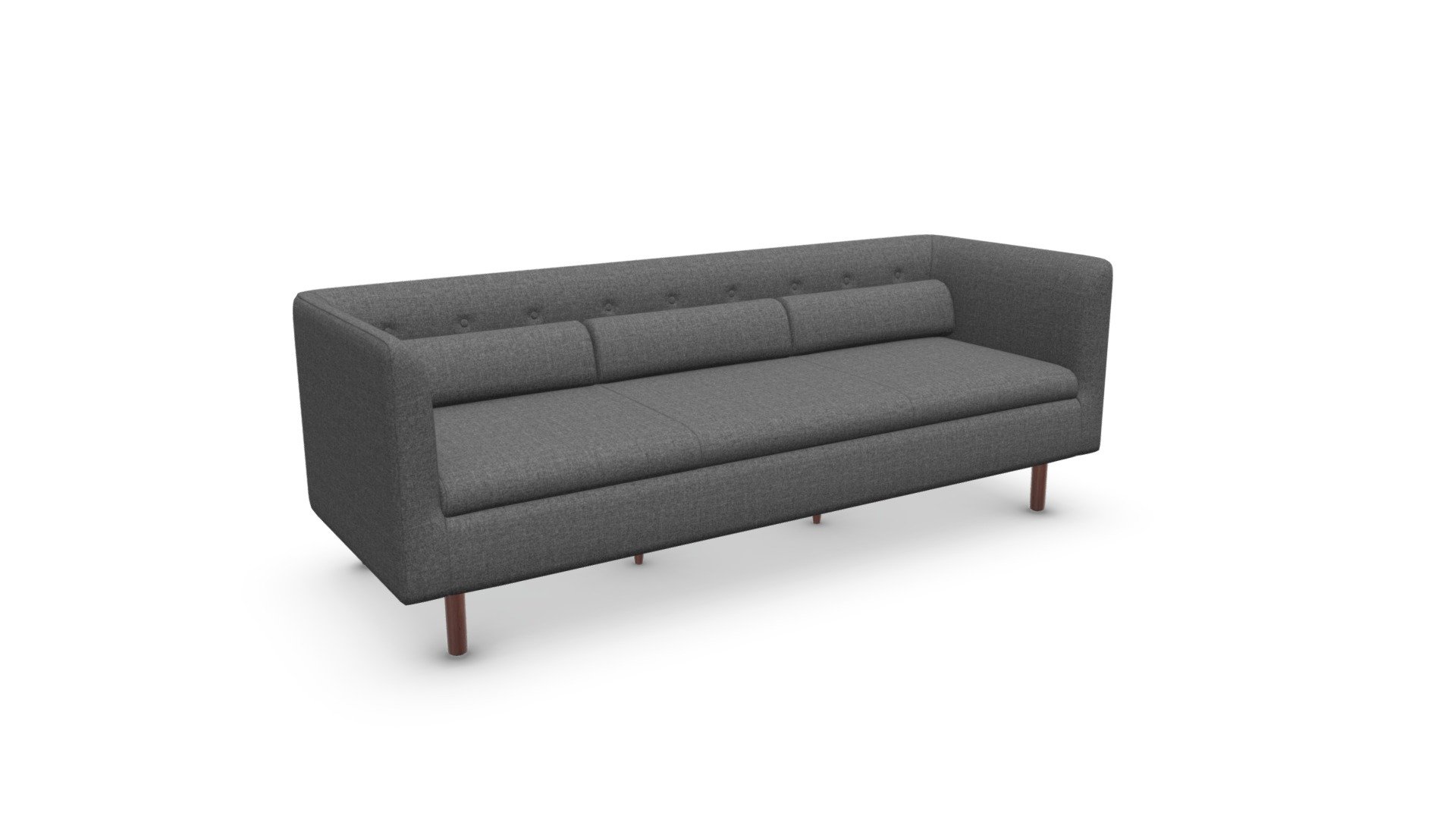 Henderson 3 Seater Sofa, Marl Grey 3D model by (madeit