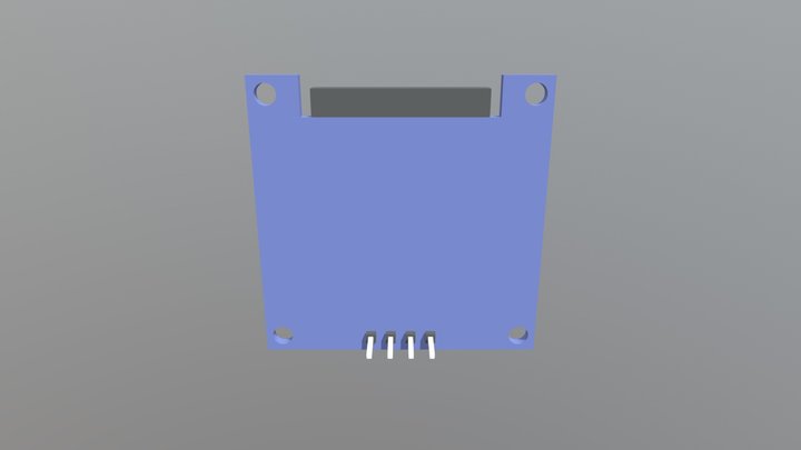 OLED 0.96inch 128x64 Display 3D Model
