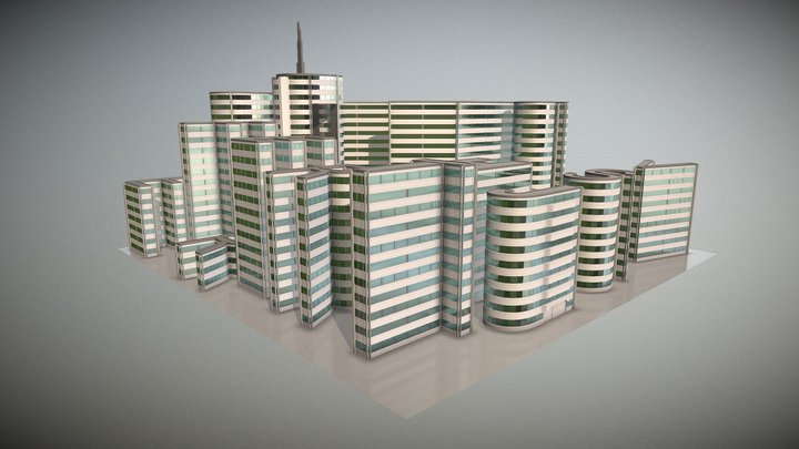 City Buildings Package Vol.1 3D Model