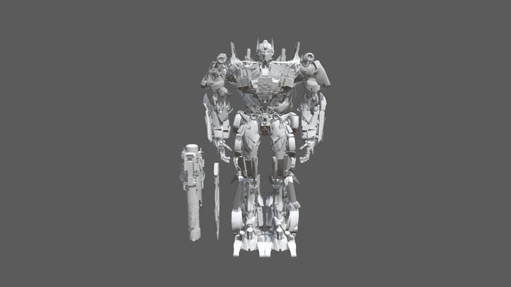 Transformers 4, broken Optimus Prime 3D Model