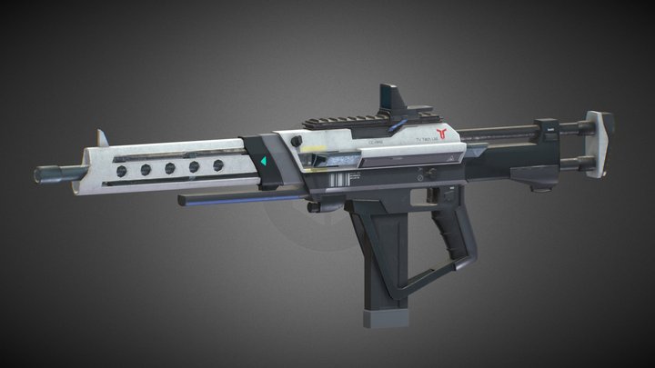 CC-AR2 (Sci-fi rifle) 3D Model