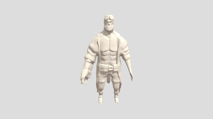 Hellboy Mesh 3D Model