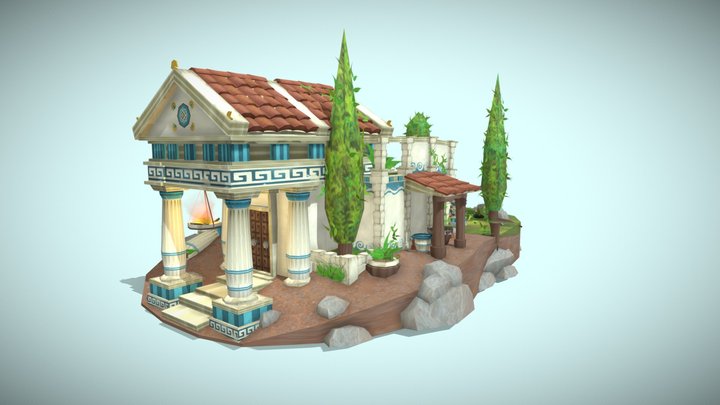 Greek Temple 3D Model