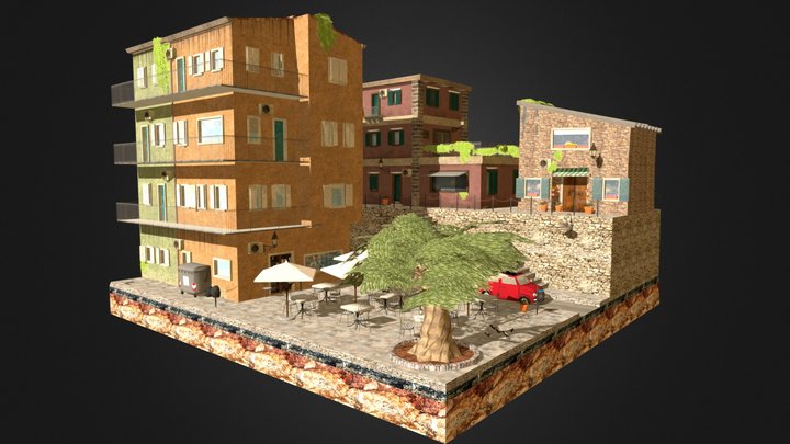 Sicily Cityscene (3D assignment DAE) 3D Model