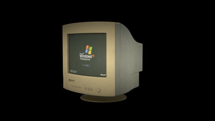China Y2K Archive 001 - CRT Monitor 3D Model