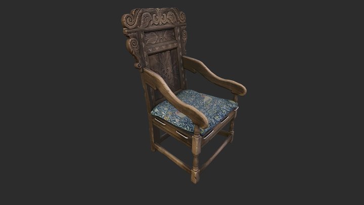 Wainscott chair 3D Model