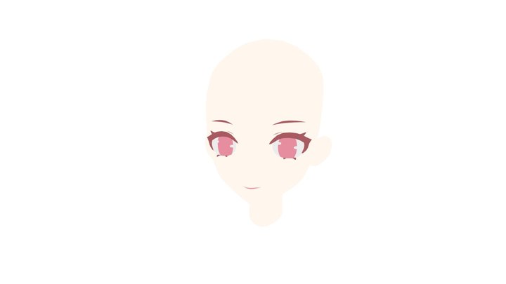Anime Head 3D Model