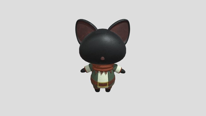 Soldier Cat 3D Model