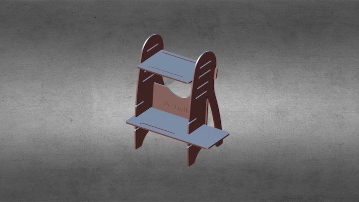 Standing table for laptop 3D Model