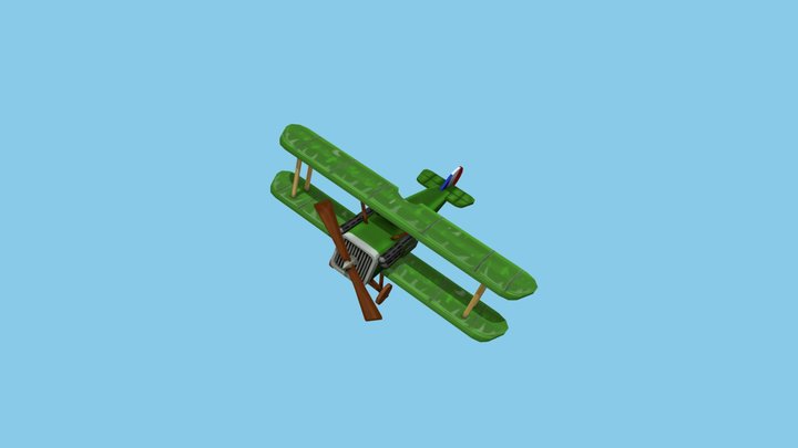 Stylized WW1 Plane  - Flying Circus 3D Model