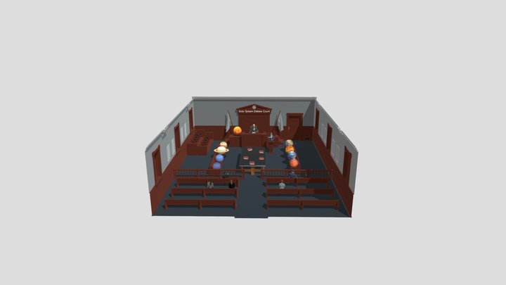 Court Solar System Model 3D Model
