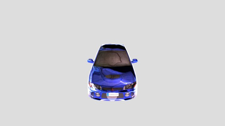 Mitsubishi Lancer Evolution 1997 No Spoiler 3D Model