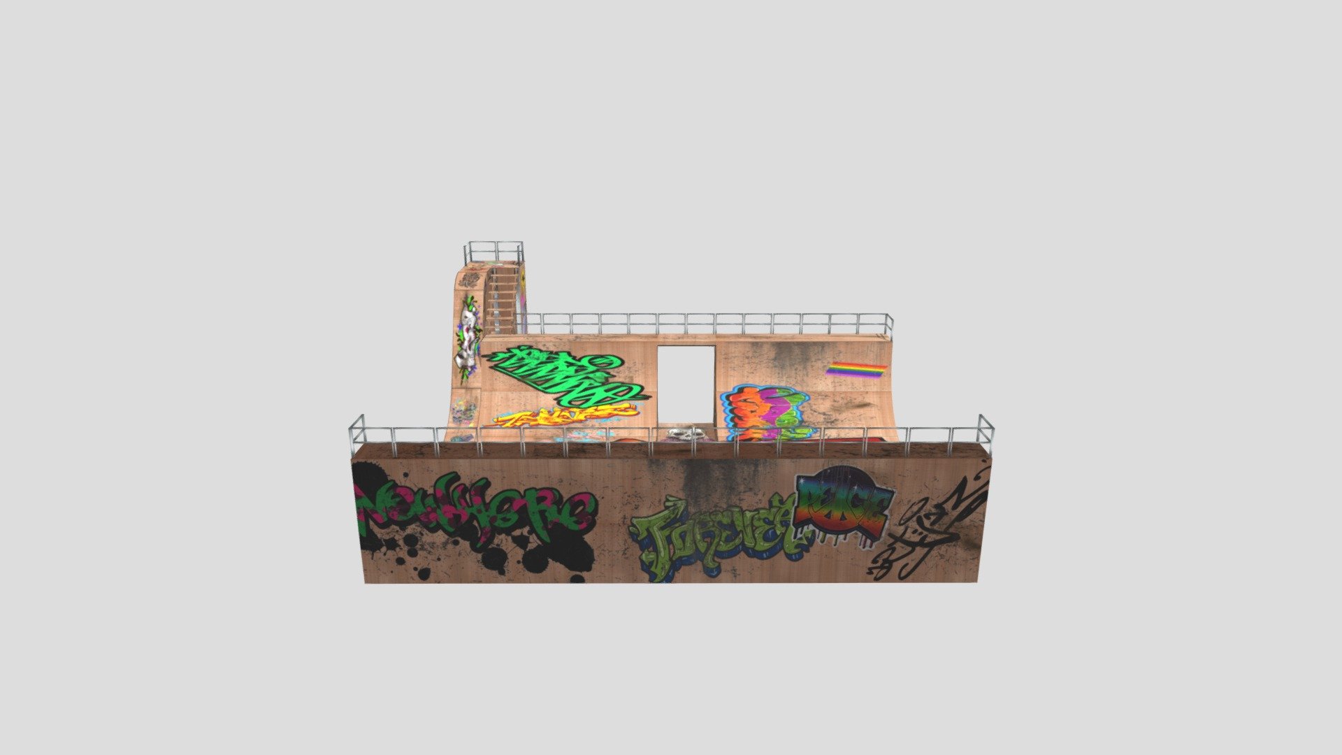 My Textured Halfpipe - 3D model by KaptainAndy (@kaptainaindy) [592ef08 ...