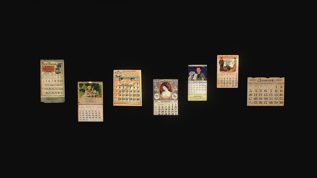 PSX-Style Vintage Wall Calendars