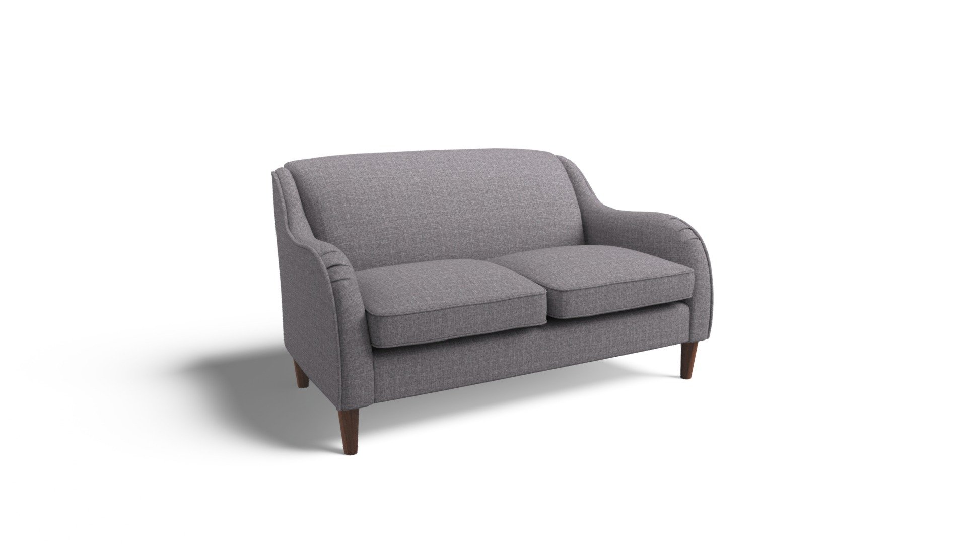 Helena 2 Seater Sofa, Textured Weave Smoke Grey