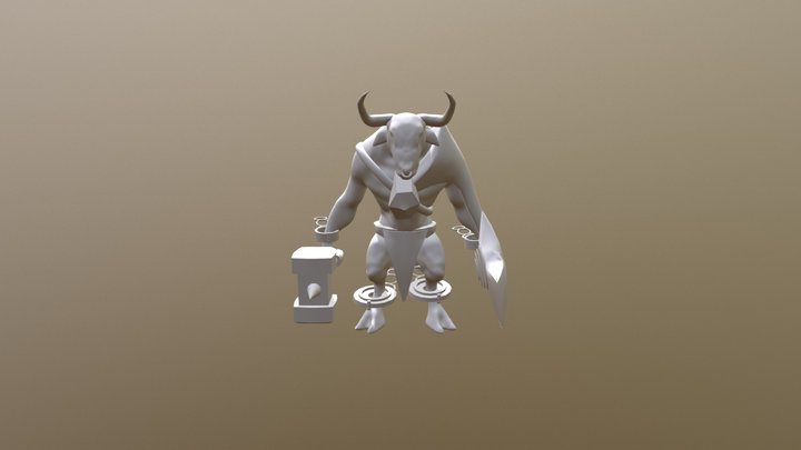 Minotauro Low Poly 3D Model