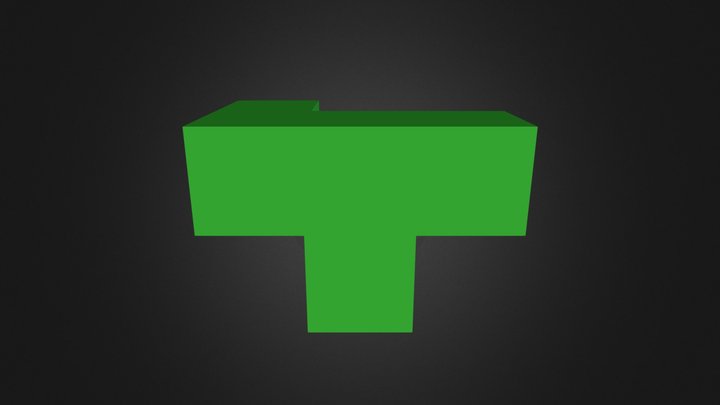 Green Puzzle Cube Part 3D Model
