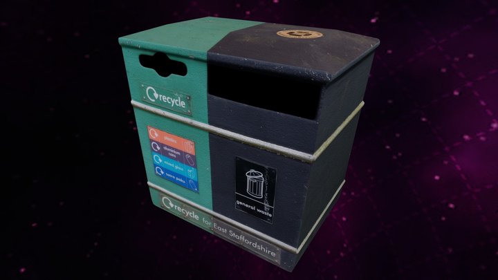 Council Trash Bin Super Low Poly FREE – Modèle 3D gratuit STL