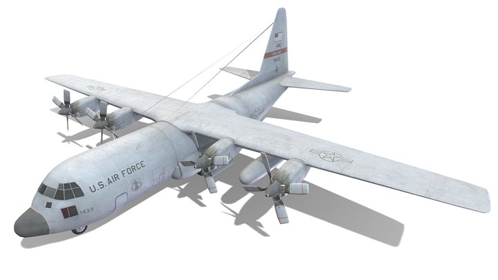 C-130 Military Cargo Plane 3D Model