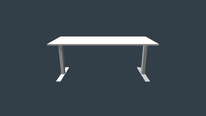 Agile Single Sided Desks – Fixed 3D Model
