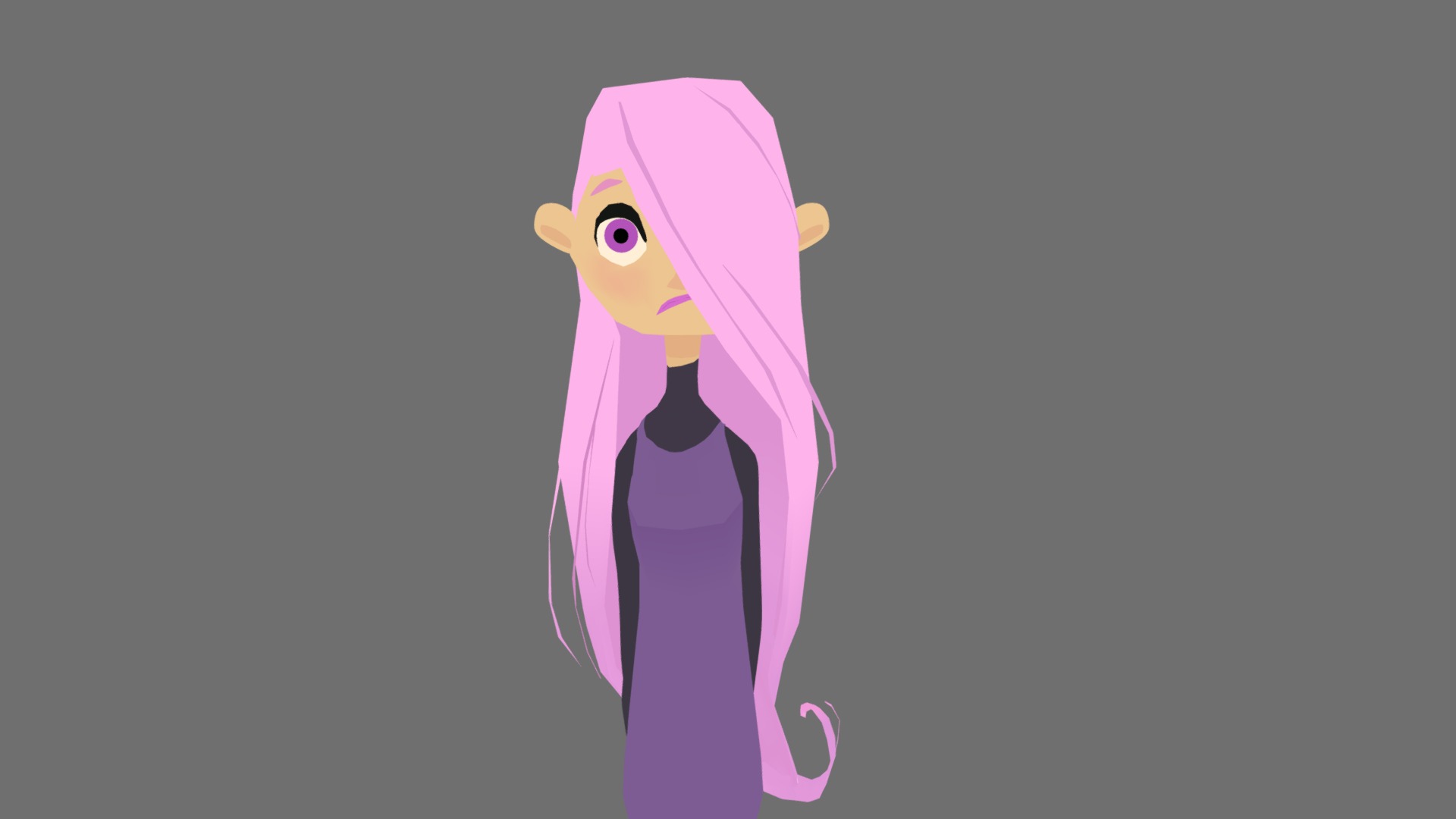 Purple Girl - 3D model by vertexcat [59350a2] - Sketchfab