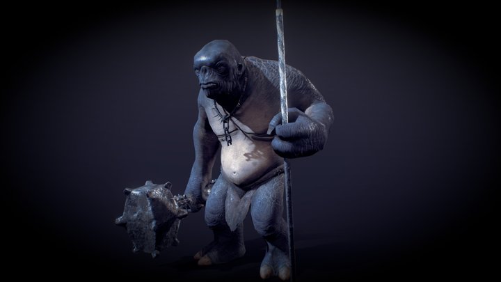 Gameready Lord of the Rings - Cave Troll 3D Model