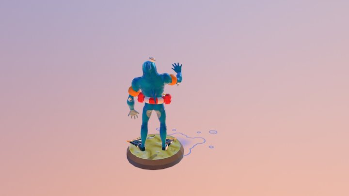 Shark Hero Asset 3D Model
